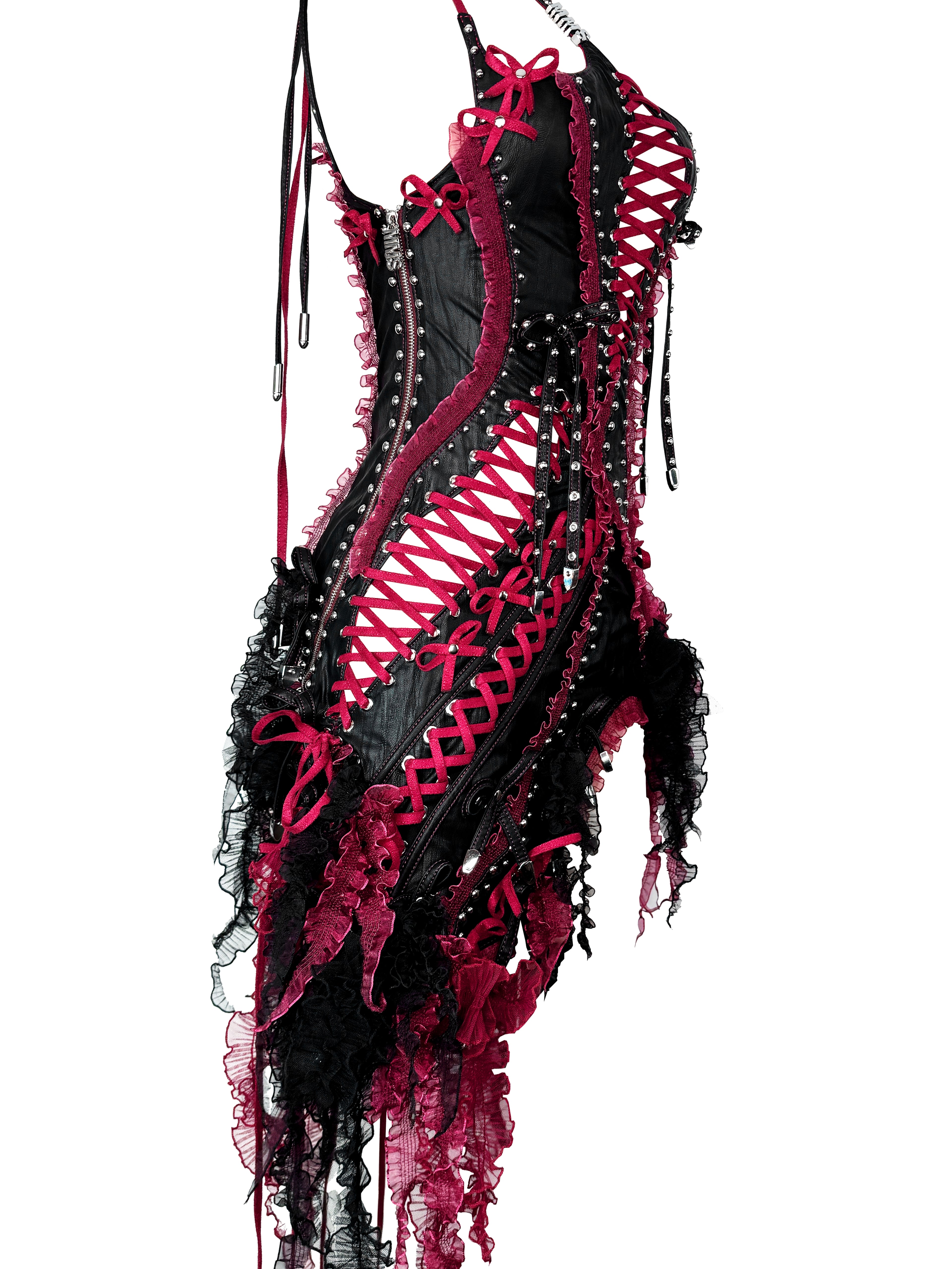 MMS 'The Fall of The Last Petal' LACE UP MINI DRESS