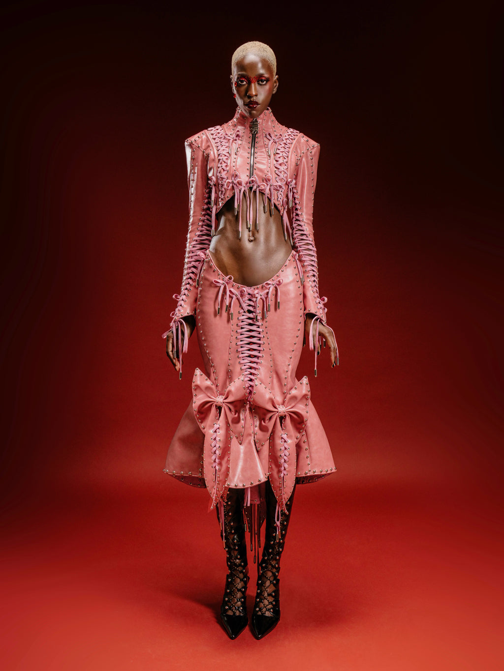 MMS ’of rose, of dust’ BUSTLE BOW SKIRT