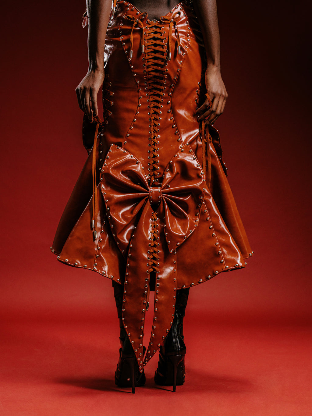 MMS ’of lace, of blood’ BUSTLE BOW SKIRT