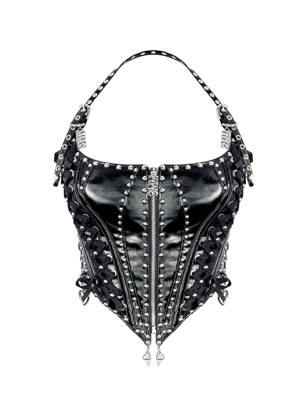 MMS 'The Shattered Hour' LACE UP HALTER CORSET TOP
