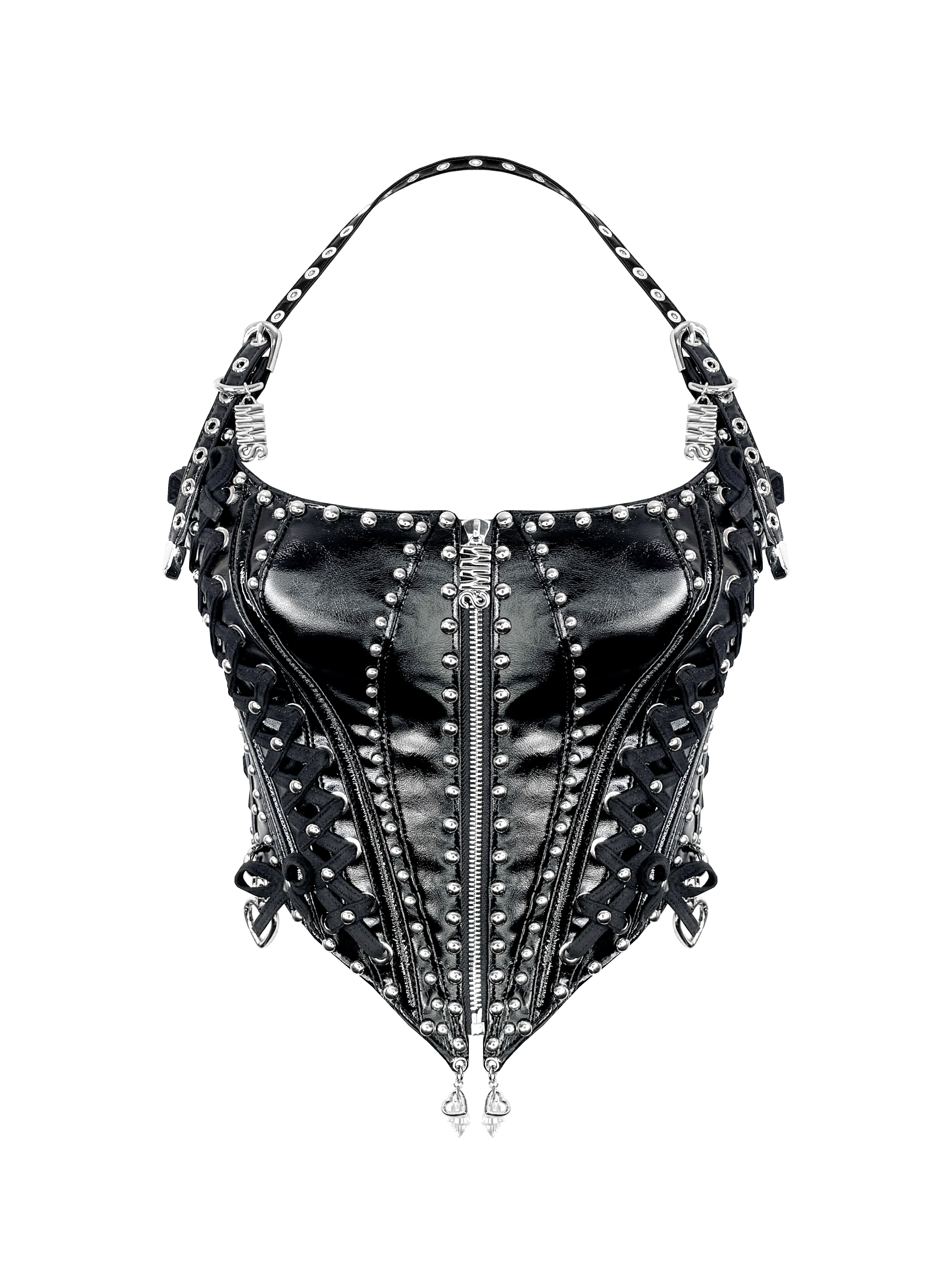MMS 'The Shattered Hour' LACE UP HALTER CORSET TOP