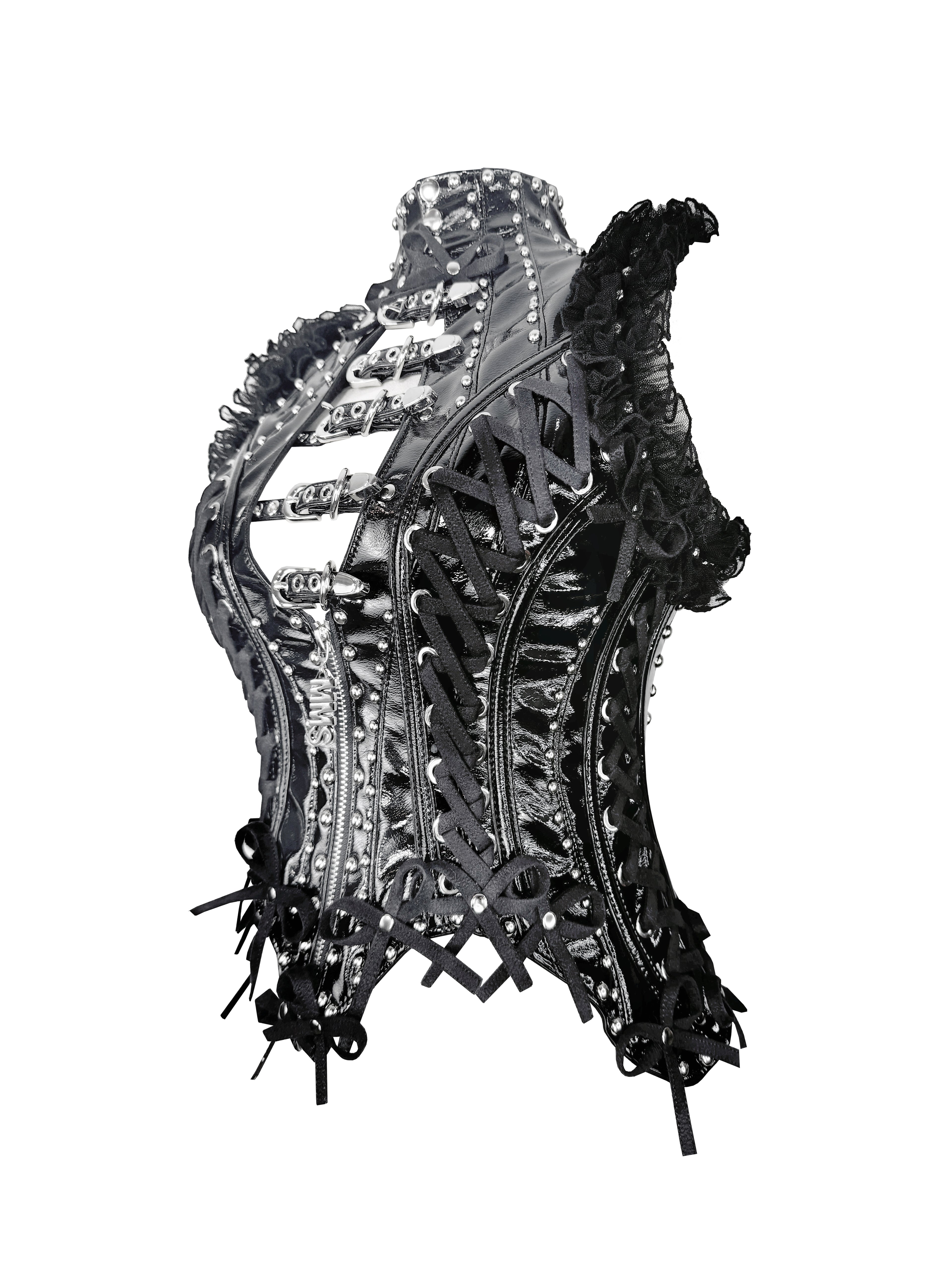 MMS 'The Shattered Hour' HIGH COLLAR LACE UP CORSET