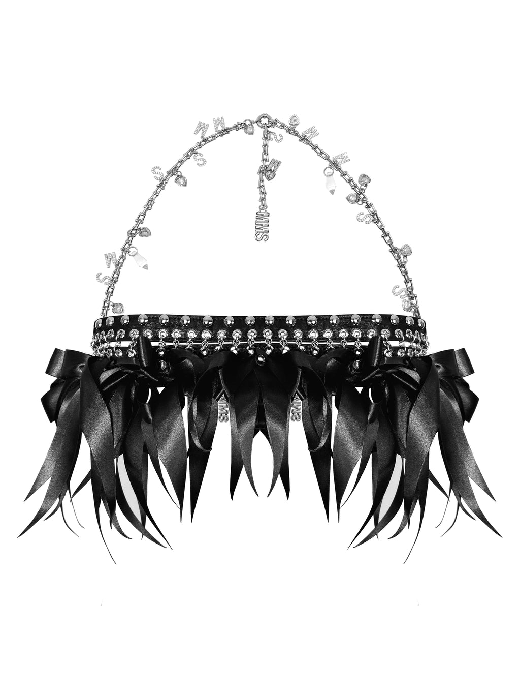 MMS 'The Hollow Kiss' STUDDED RIBBON BELT TOP