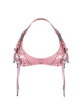 MMS 'of rose, of dust' STUDDED HALTER BRA