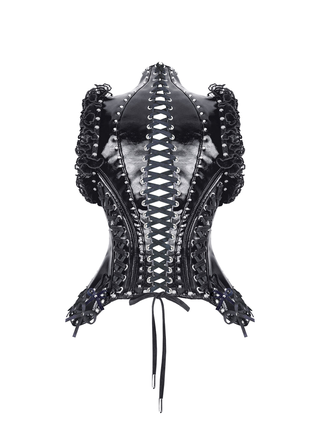 MMS 'The Shattered Hour' HIGH COLLAR LACE UP CORSET