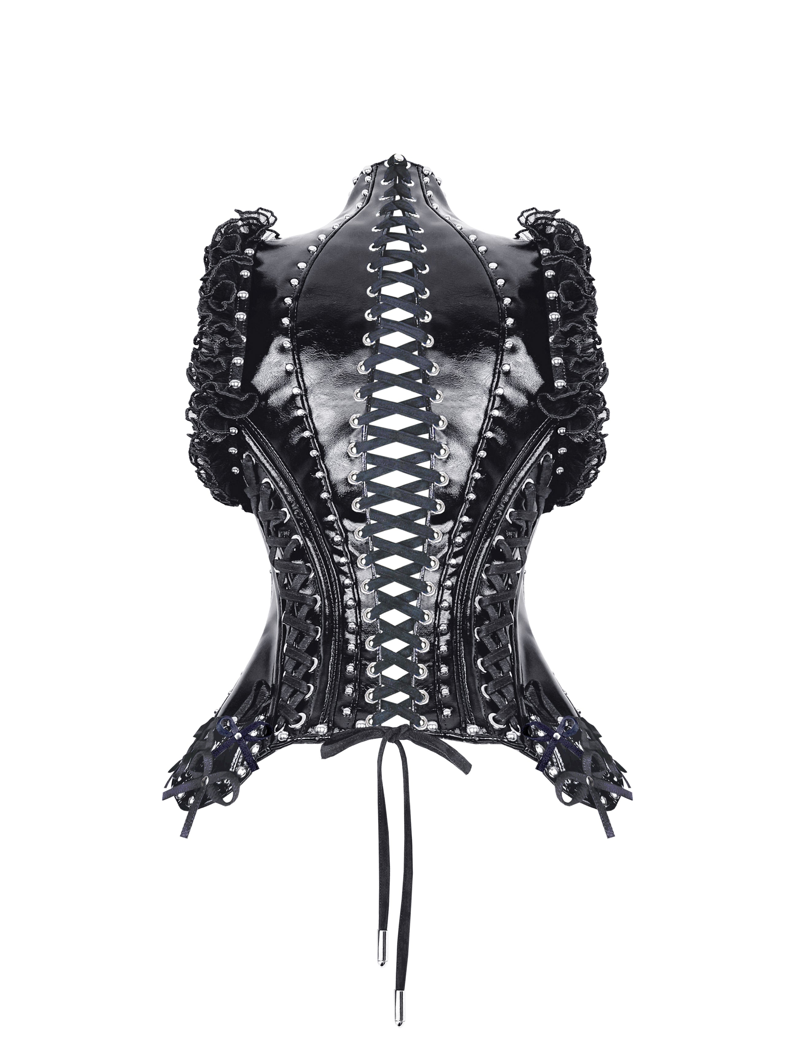 MMS 'The Shattered Hour' HIGH COLLAR LACE UP CORSET