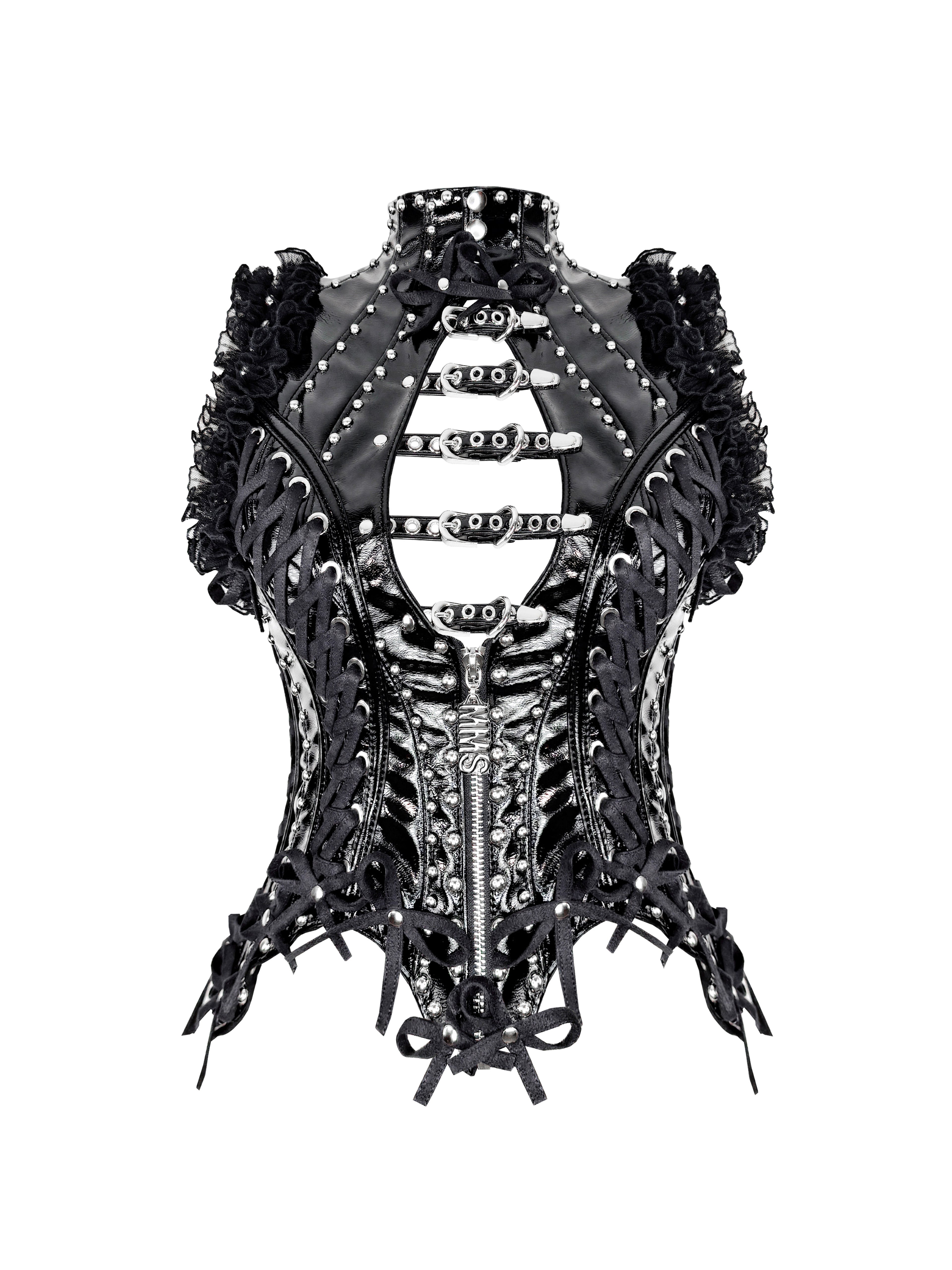 MMS 'The Shattered Hour' HIGH COLLAR LACE UP CORSET
