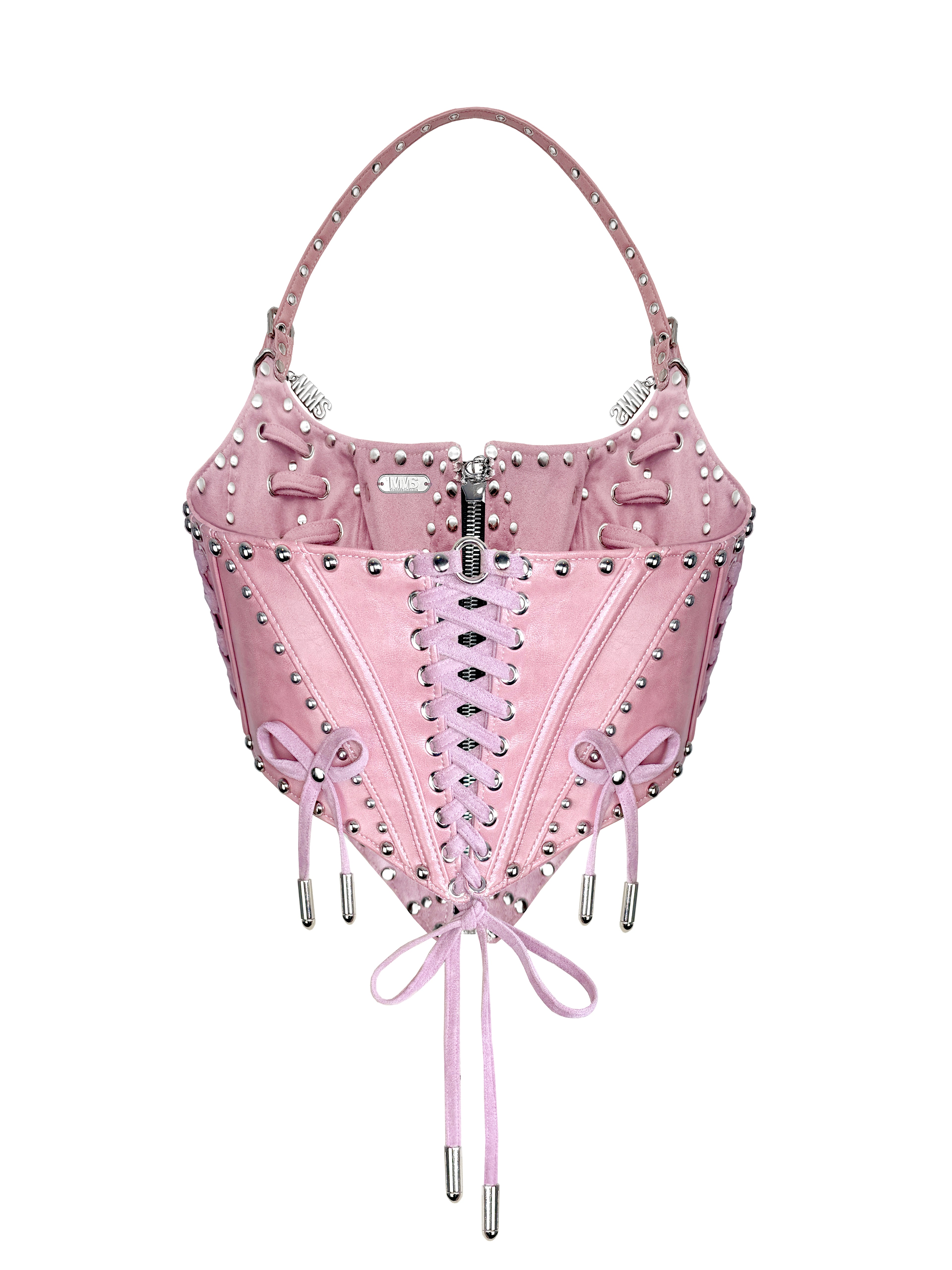 MMS 'of rose, of dust' LACE UP HALTER CORSET TOP