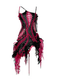 MMS 'The Fall of The Last Petal' LACE UP MINI DRESS