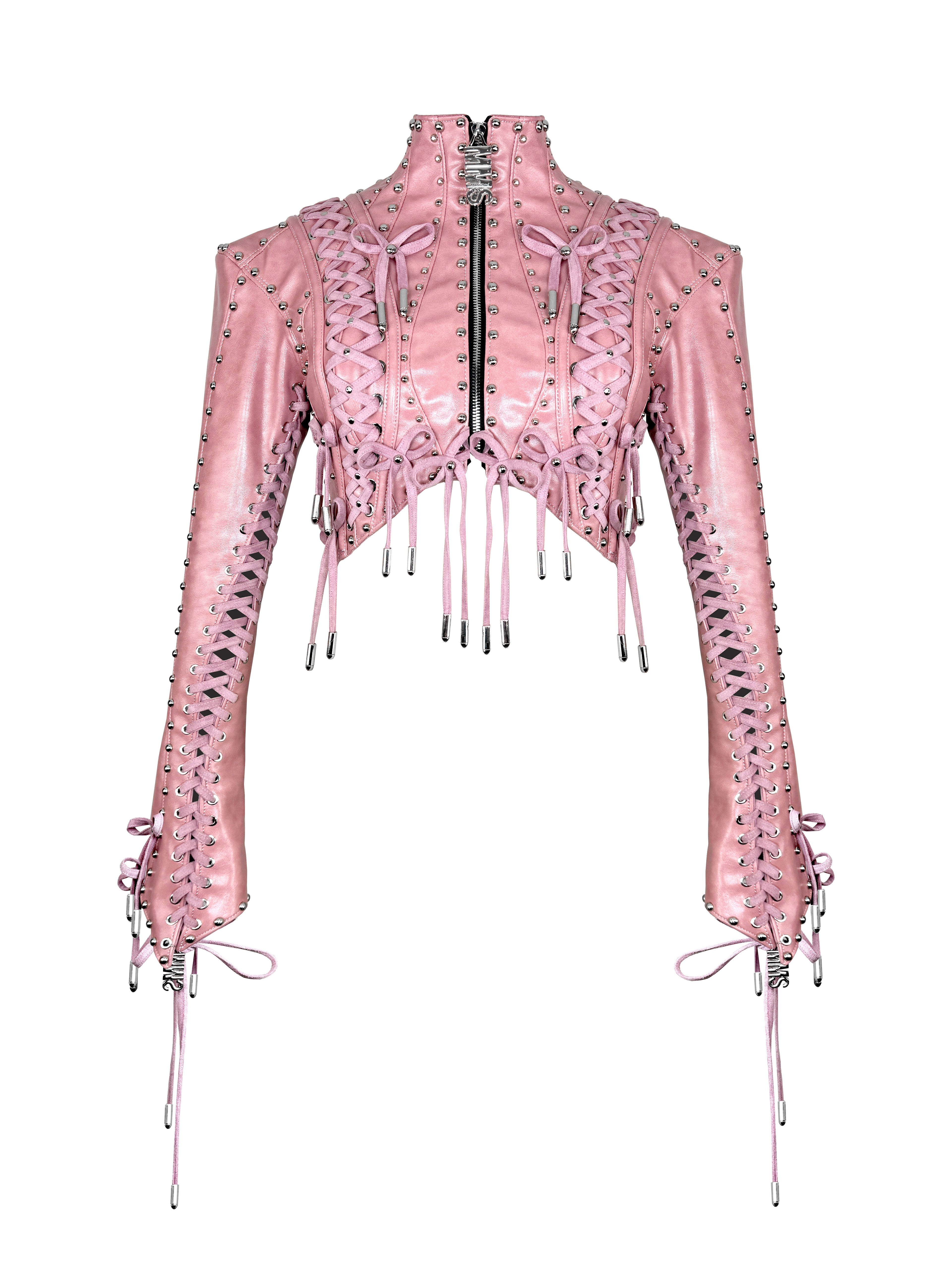 MMS ’of rose, of dust’  LACE UP CROPPED JACKET