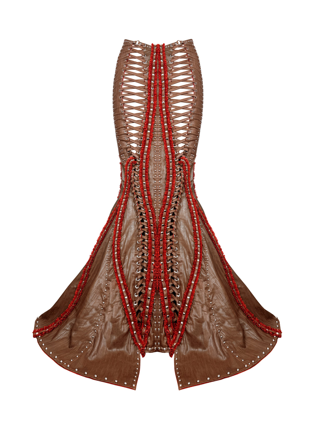 MMS 'Crimson Thorn' MERMAID CEREMONIAL LONG SKIRT