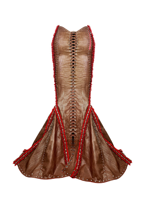 MMS 'Crimson Thorn' MERMAID CEREMONIAL LONG SKIRT