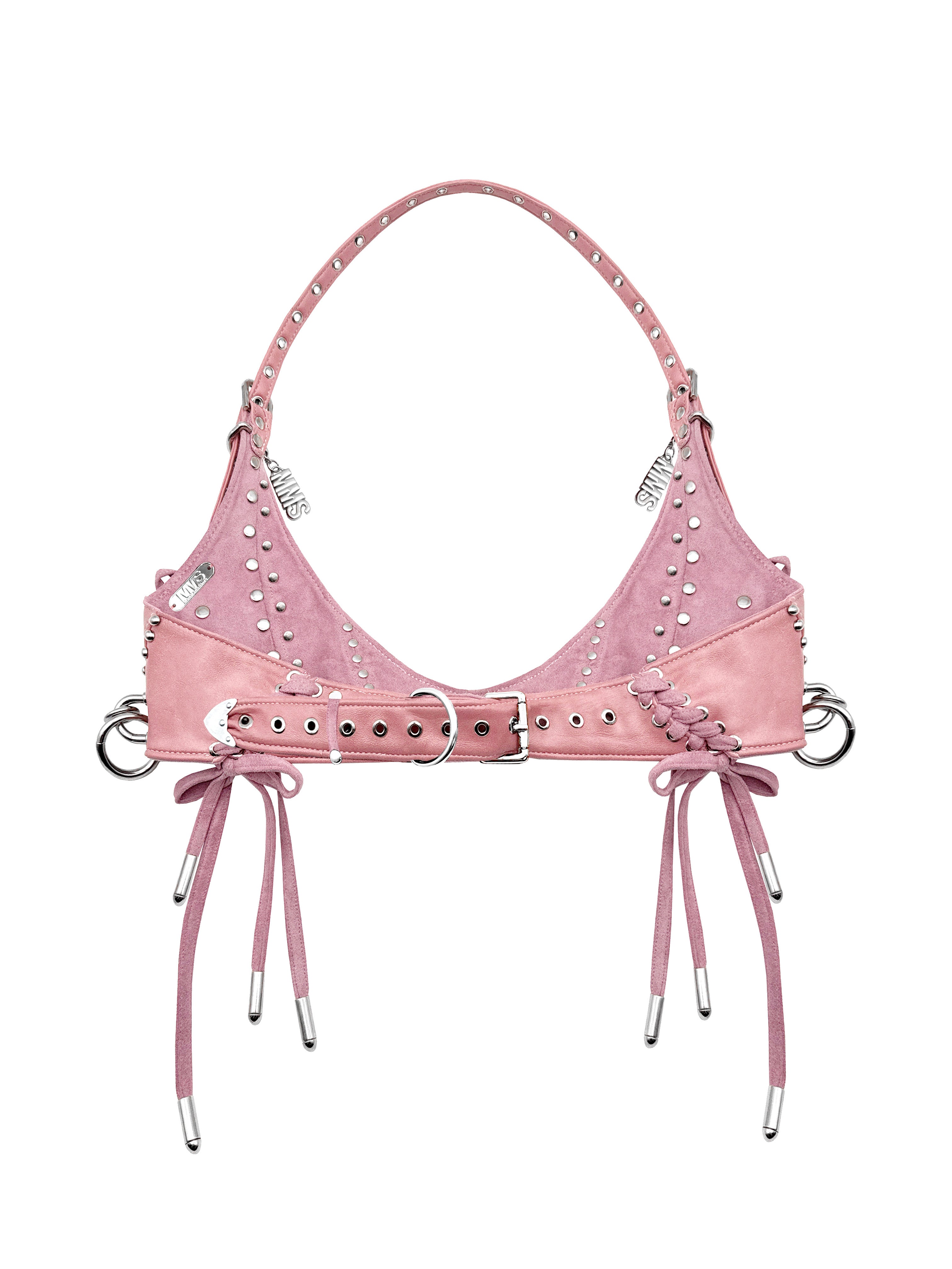 MMS 'of rose, of dust' STUDDED HALTER BRA